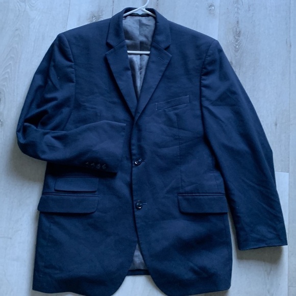 Perry Ellis portfolio‎ slim fit blazer jacket 40R navy blue sport two buttons - Picture 13 of 14